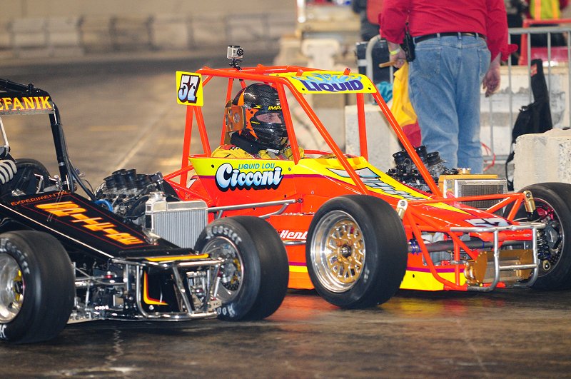 Lou Cicconi held off Mike Stefanik to win Saturday's Gambler's Classic TQ feature.