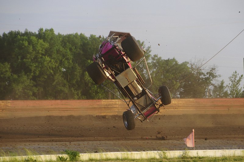 Kramer Williamson walked away from this nasty crash in Turn 1.