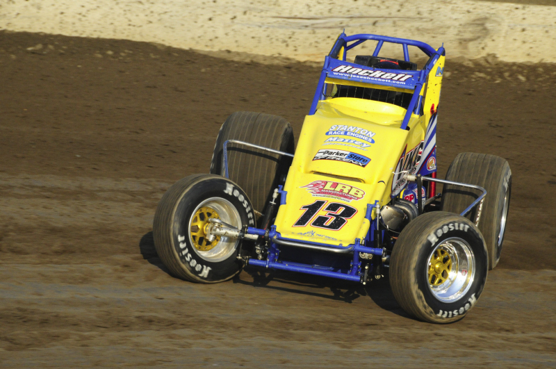 Jesse Hockett took both USAC sprint car features.