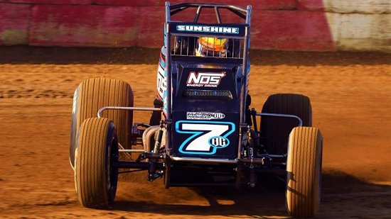 <strong>Tyler Courtney's fifth Indiana Sprint Week win was also the third career series win for him at Terre Haute. It was also his 22nd career USAC AMSOIL National Sprint Car win which moved him past 1967 series champ Greg Weld and into a tie for 25th place all-time alongside Rick Hood, Bubby Jones and Sammy Sessions.<br />
(David Nearpass Photo)</strong>
